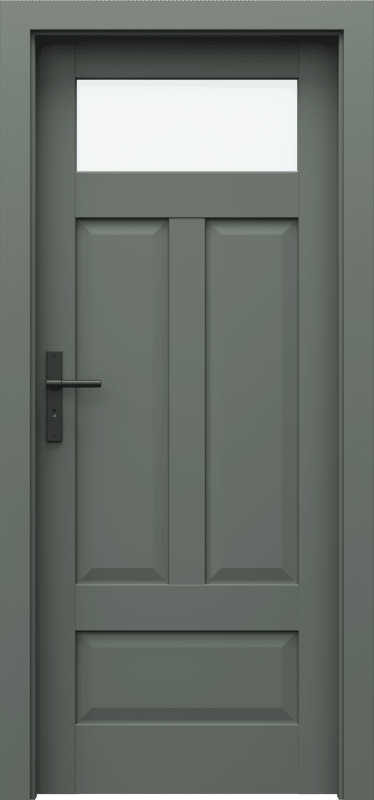 PORTA HARMONY_B1_Okleina Portadecor Oliwka_Osc. PSE_klamka Lungo Czarny_rewers