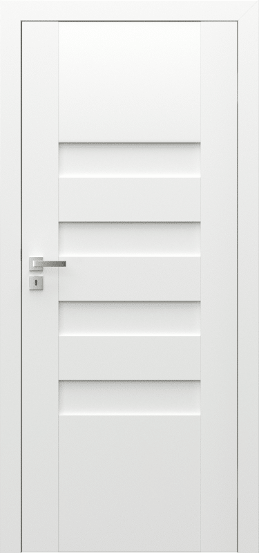 PORTA KONCEPT_H0_Okleina Portadecor_Biały_Osc. PSE_klamka Elegant Srebrny