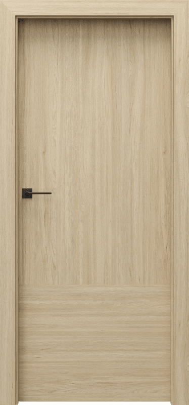 PORTA LEVEL_B1_Okleina_GRUPA II_Dab Matowy_Osc PS Elegance_Klamka Lago Czarny_rewers