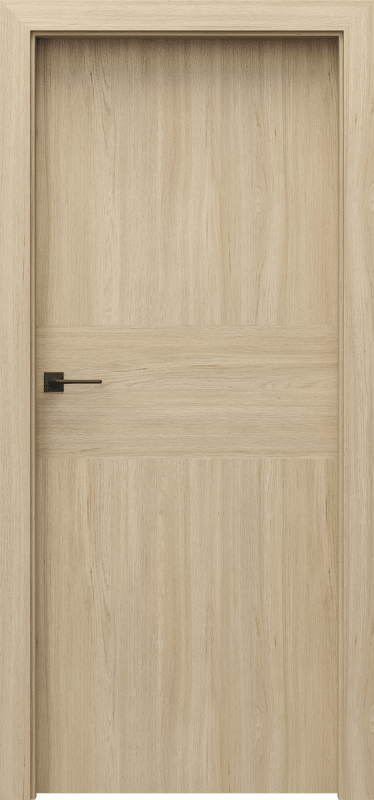 PORTA LEVEL_B2_Okleina_GRUPA II_Dab Matowy_Osc PS Elegance_Klamka Lago Czarny_rewers