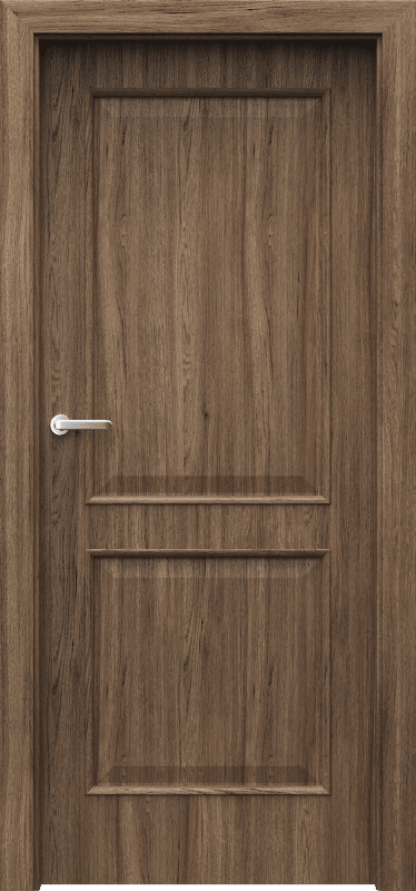 PORTA NOVA_31_Okleina Portaperfect3d_Dab Matowy Ciemny_Osc. PS_Klamka Simplo Srebrny_rewers