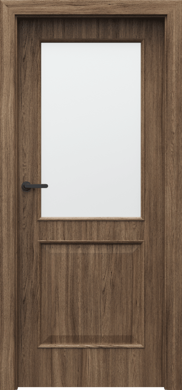PORTA NOVA_32_Okleina Portaperfect3d_Dab Matowy Ciemny_Osc. PS_Klamka Doro Czarny_rewers