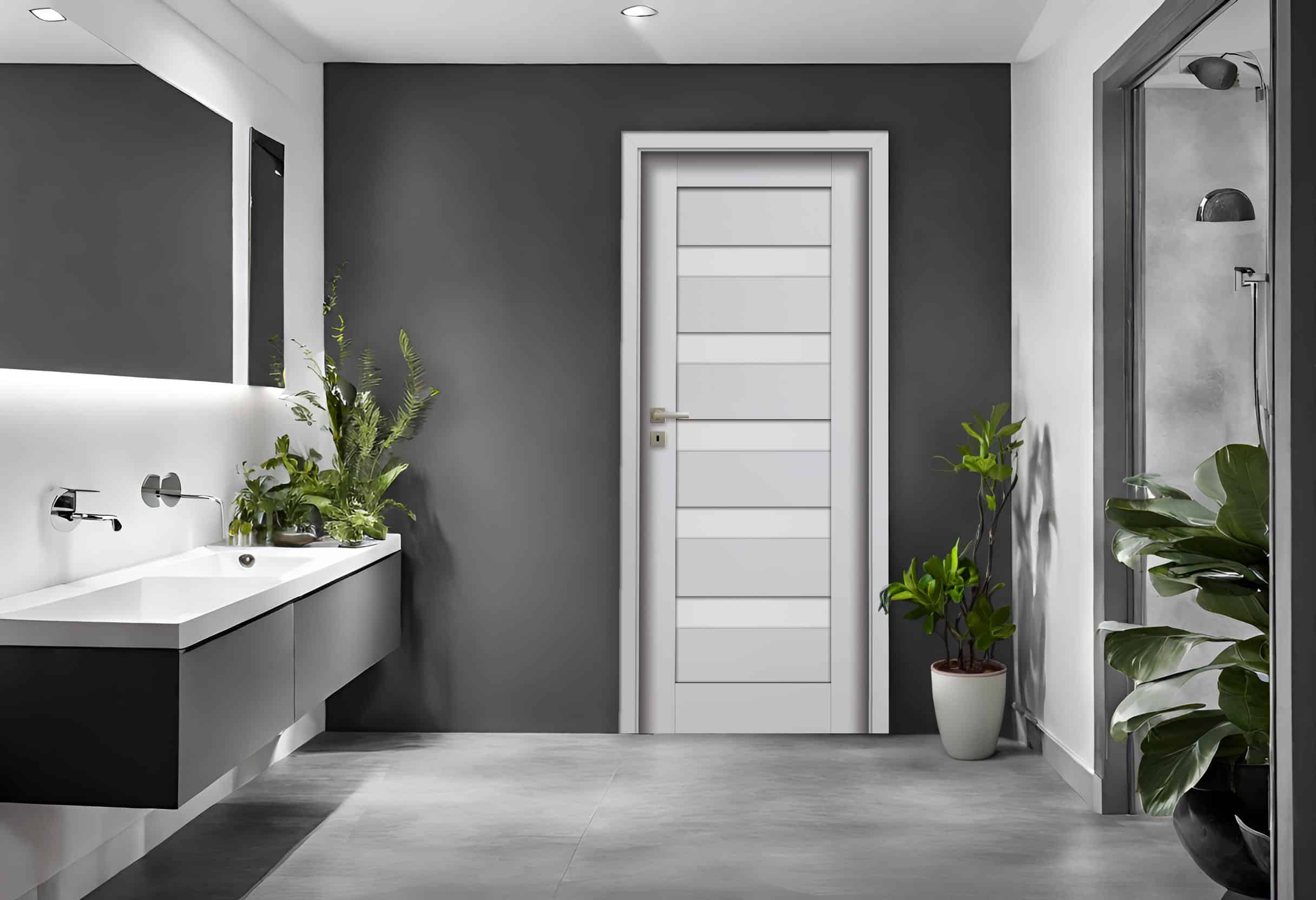 Ambient design interior baie cu ușă de interior Unito Pol-Skone